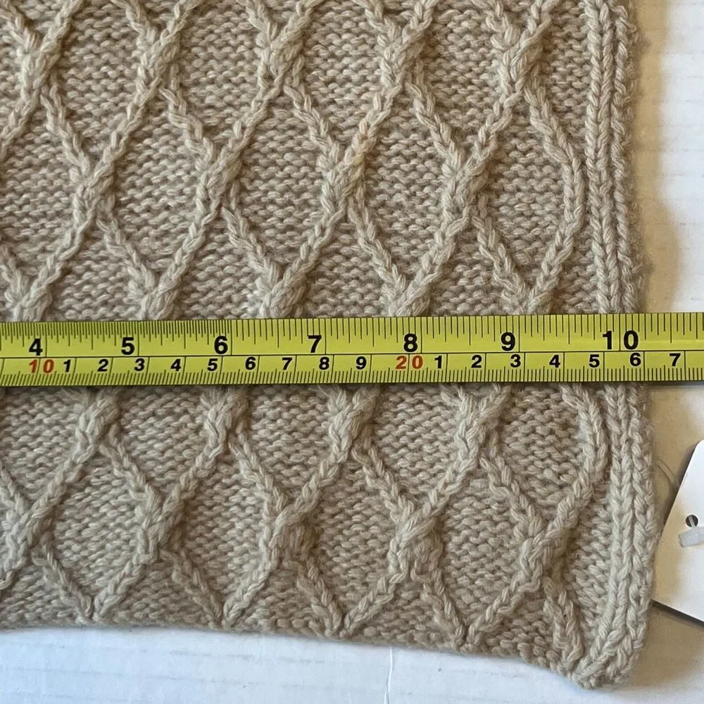 Portolano 70%Wool 30% Cashmere Beige Scarf 12 X 60 NWT💖Great gift💖💖